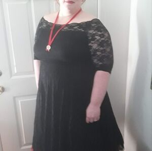 Torrid Black Lace Midi Dress